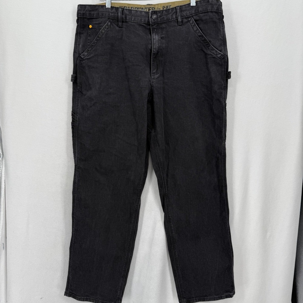 CAT Carpenter Workwear Jeans Men's Charcoal Gray Denim‎ Utility Pants 38x32